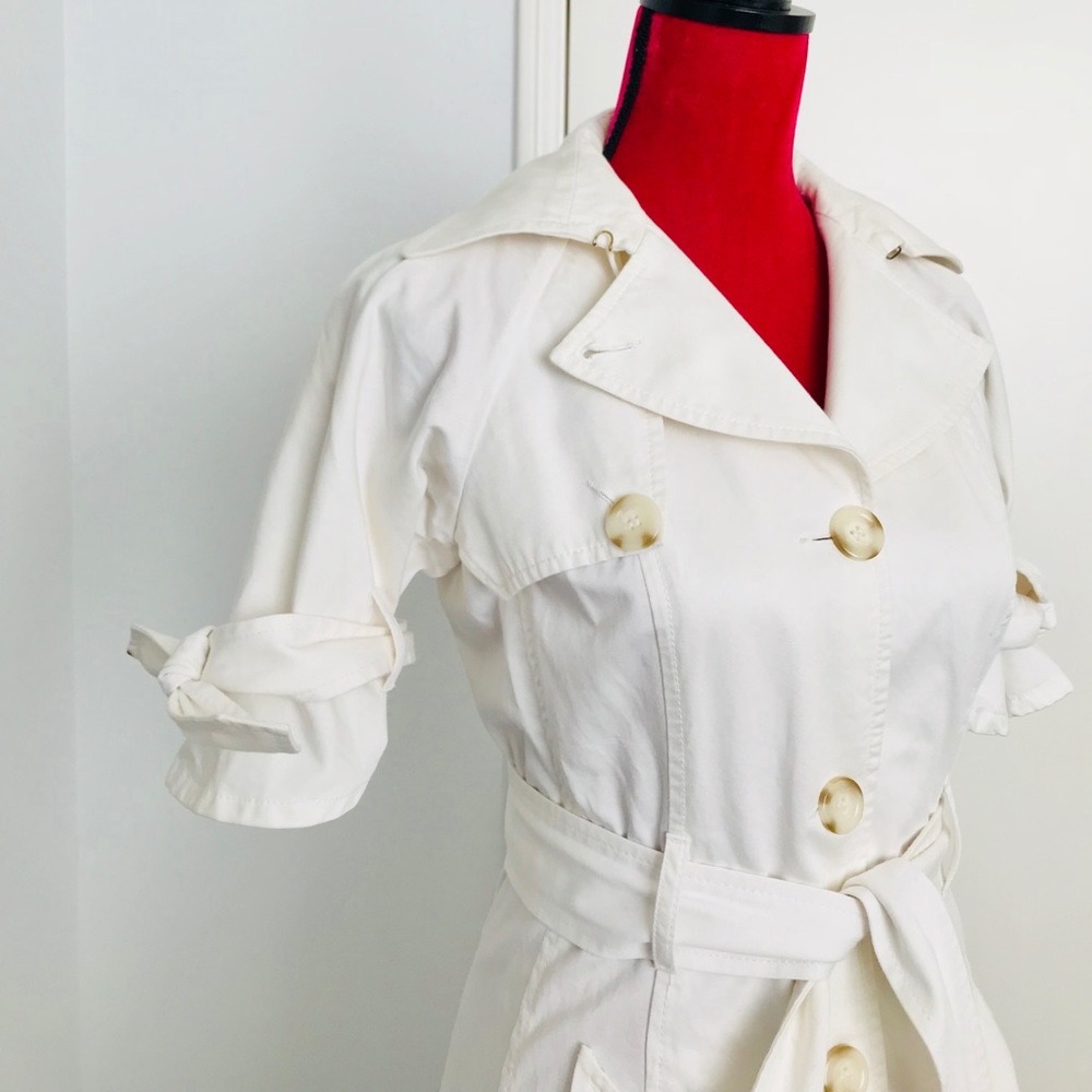United Colors of Benetton off white trench coat